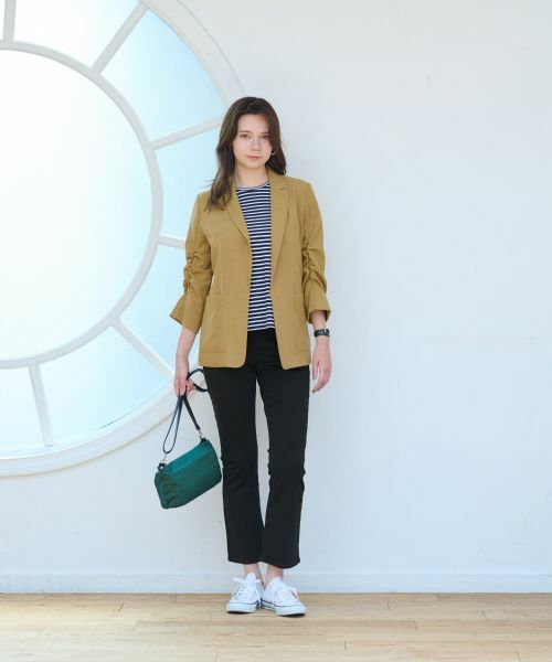 CARA O CRUZ / キャラ・オ・クルス テーラードジャケット | 洗える 袖シャーリングジャケット | 詳細21