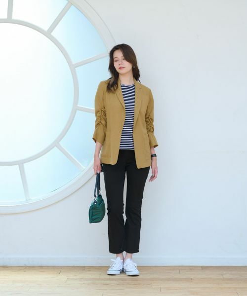 CARA O CRUZ / キャラ・オ・クルス テーラードジャケット | 洗える 袖シャーリングジャケット | 詳細22