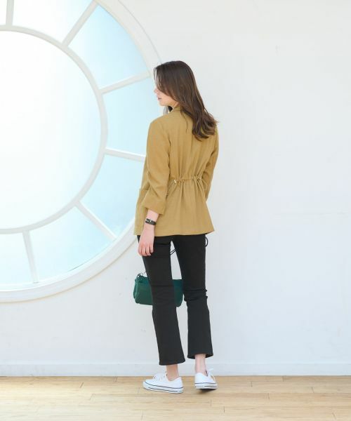 CARA O CRUZ / キャラ・オ・クルス テーラードジャケット | 洗える 袖シャーリングジャケット | 詳細23