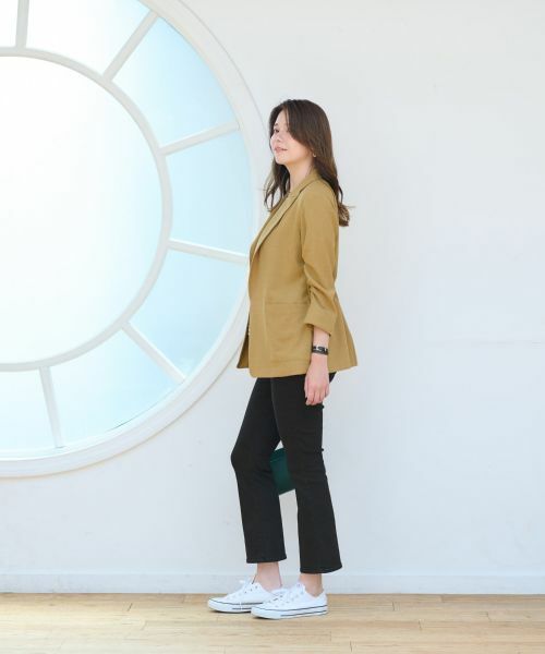 CARA O CRUZ / キャラ・オ・クルス テーラードジャケット | 洗える 袖シャーリングジャケット | 詳細24