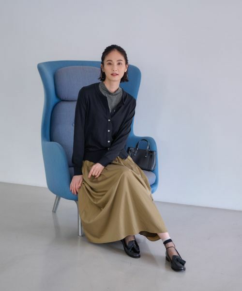 CARA O CRUZ / キャラ・オ・クルス ミニ・ひざ丈スカート | ウエストゴム ギャザーフレアスカート | 詳細1