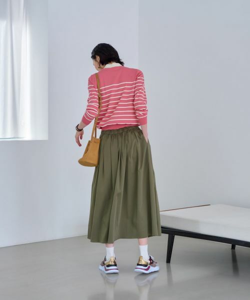 CARA O CRUZ / キャラ・オ・クルス ミニ・ひざ丈スカート | ウエストゴム ギャザーフレアスカート | 詳細10