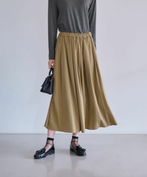 CARA O CRUZ / キャラ・オ・クルス ミニ・ひざ丈スカート | ウエストゴム ギャザーフレアスカート | 詳細11