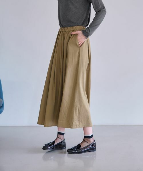 CARA O CRUZ / キャラ・オ・クルス ミニ・ひざ丈スカート | ウエストゴム ギャザーフレアスカート | 詳細13