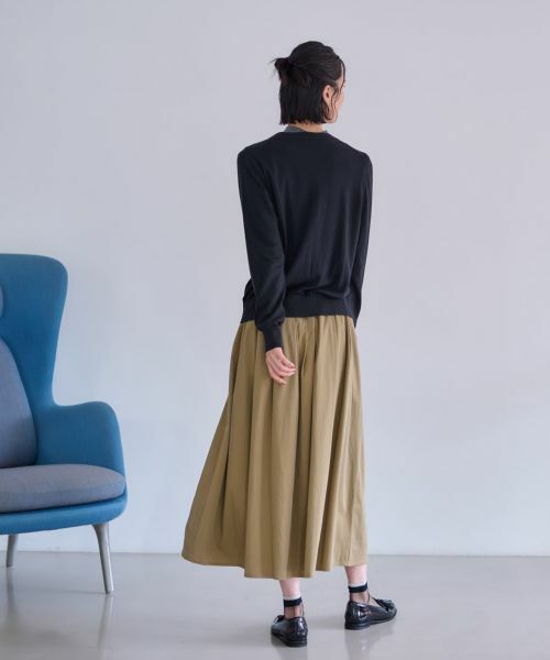 CARA O CRUZ / キャラ・オ・クルス ミニ・ひざ丈スカート | ウエストゴム ギャザーフレアスカート | 詳細18