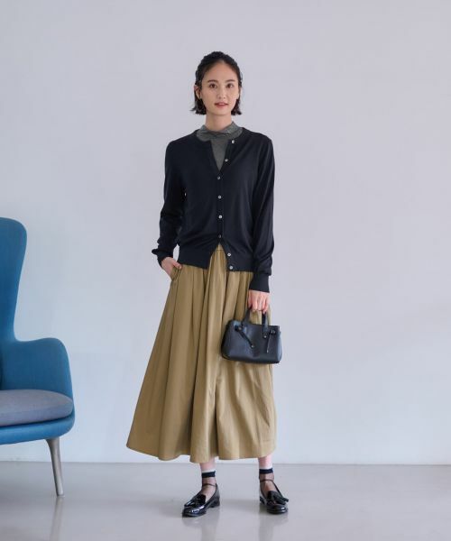 CARA O CRUZ / キャラ・オ・クルス ミニ・ひざ丈スカート | ウエストゴム ギャザーフレアスカート | 詳細20