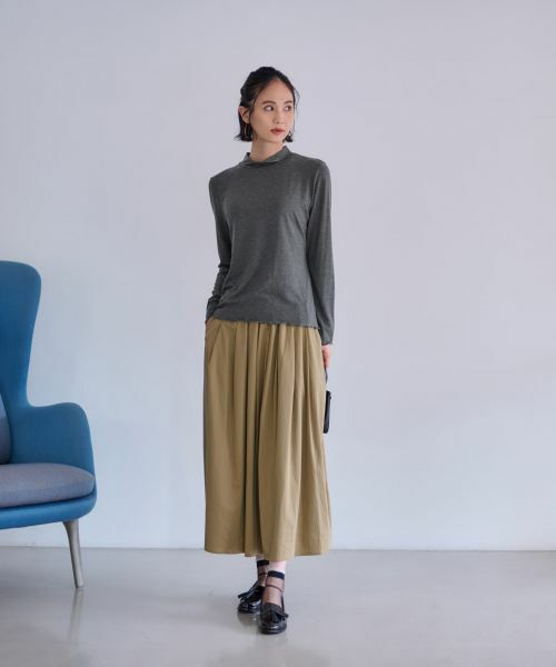 CARA O CRUZ / キャラ・オ・クルス ミニ・ひざ丈スカート | ウエストゴム ギャザーフレアスカート | 詳細24