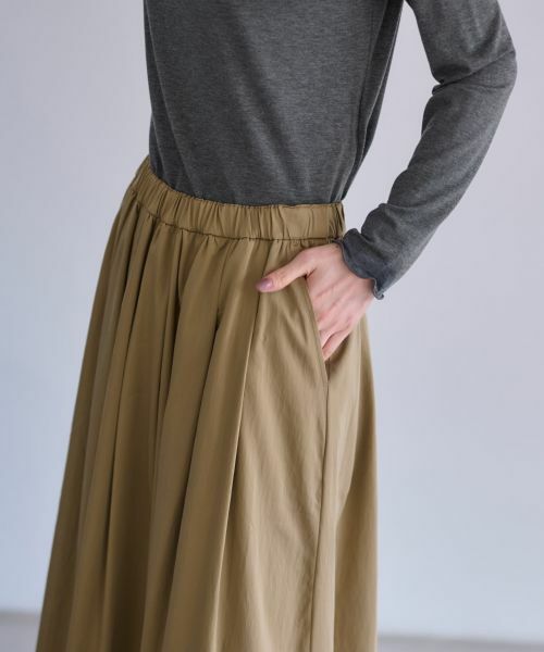 CARA O CRUZ / キャラ・オ・クルス ミニ・ひざ丈スカート | ウエストゴム ギャザーフレアスカート | 詳細26