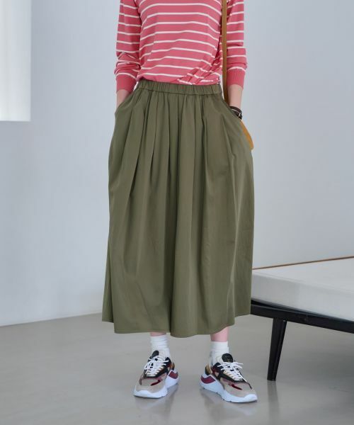 CARA O CRUZ / キャラ・オ・クルス ミニ・ひざ丈スカート | ウエストゴム ギャザーフレアスカート | 詳細3