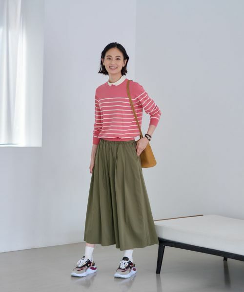 CARA O CRUZ / キャラ・オ・クルス ミニ・ひざ丈スカート | ウエストゴム ギャザーフレアスカート | 詳細5