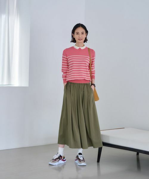 CARA O CRUZ / キャラ・オ・クルス ミニ・ひざ丈スカート | ウエストゴム ギャザーフレアスカート | 詳細6