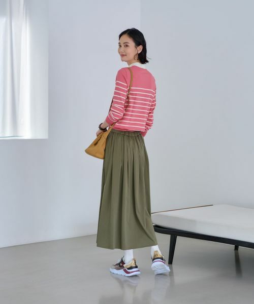 CARA O CRUZ / キャラ・オ・クルス ミニ・ひざ丈スカート | ウエストゴム ギャザーフレアスカート | 詳細7