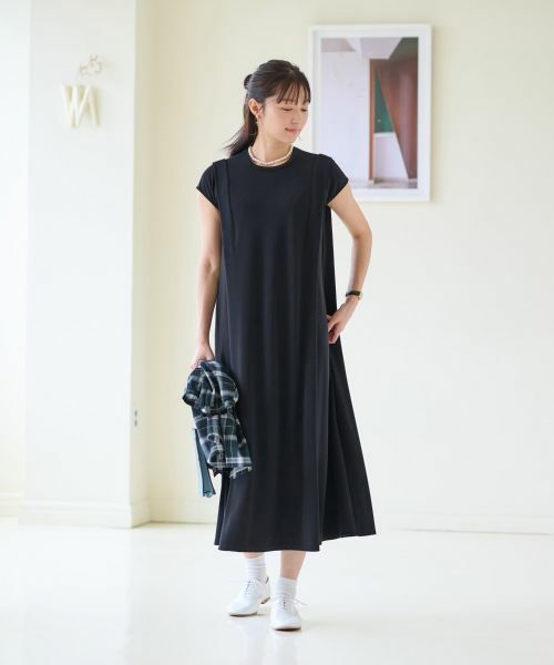 CARA O CRUZ / キャラ・オ・クルス ドレス | 洗える フレンチスリーブのワンピース | 詳細10