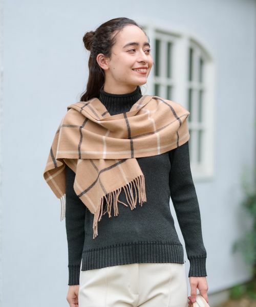 CARA O CRUZ / キャラ・オ・クルス マフラー・ショール・スヌード・ストール | カシミヤのチェックマフラー | 詳細9