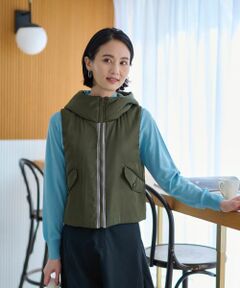 CARA O CRUZ / キャラ・オ・クルス テーラードジャケット | 【防寒】中わたフーデットベスト【あったか】