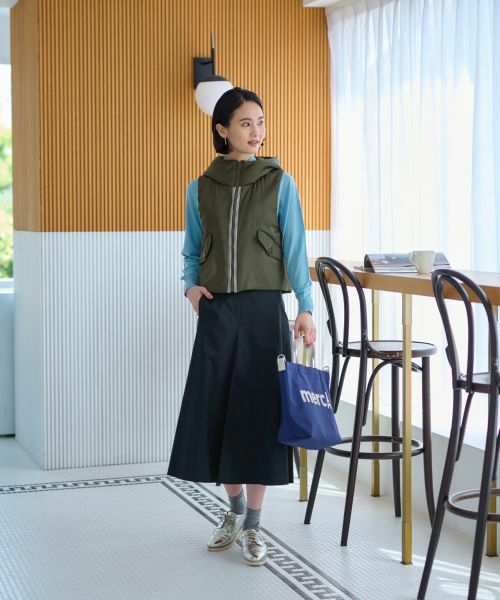 CARA O CRUZ / キャラ・オ・クルス テーラードジャケット | 【防寒】中わたフーデットベスト【あったか】 | 詳細12