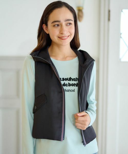 CARA O CRUZ / キャラ・オ・クルス テーラードジャケット | 【防寒】中わたフーデットベスト【あったか】 | 詳細2