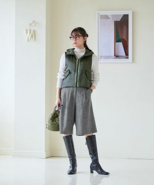 CARA O CRUZ / キャラ・オ・クルス テーラードジャケット | 【防寒】中わたフーデットベスト【あったか】 | 詳細20
