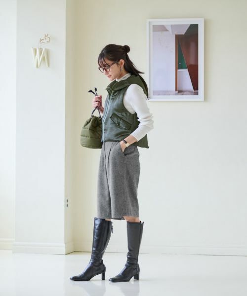 CARA O CRUZ / キャラ・オ・クルス テーラードジャケット | 【防寒】中わたフーデットベスト【あったか】 | 詳細24