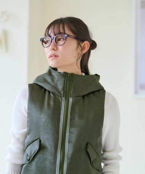 CARA O CRUZ / キャラ・オ・クルス テーラードジャケット | 【防寒】中わたフーデットベスト【あったか】 | 詳細28