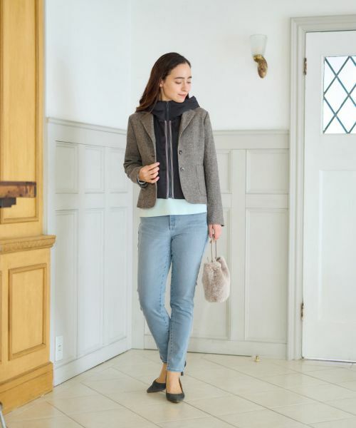 CARA O CRUZ / キャラ・オ・クルス テーラードジャケット | 【防寒】中わたフーデットベスト【あったか】 | 詳細5