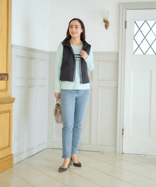 CARA O CRUZ / キャラ・オ・クルス テーラードジャケット | 【防寒】中わたフーデットベスト【あったか】 | 詳細8