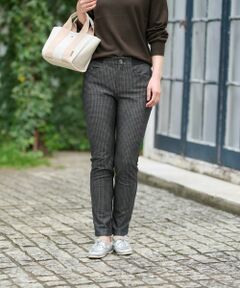 CARA O CRUZ / キャラ・オ・クルス その他パンツ | 【あったか】ウエストゴム千鳥格子柄パンツ