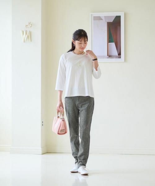 CARA O CRUZ / キャラ・オ・クルス その他パンツ | 【あったか】ウエストゴム千鳥格子柄パンツ | 詳細14