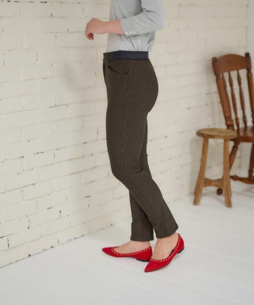 CARA O CRUZ / キャラ・オ・クルス その他パンツ | 【あったか】ウエストゴム千鳥格子柄パンツ | 詳細17