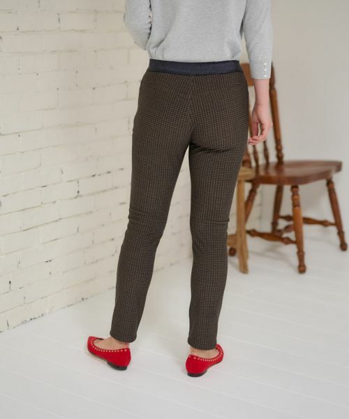 CARA O CRUZ / キャラ・オ・クルス その他パンツ | 【あったか】ウエストゴム千鳥格子柄パンツ | 詳細18
