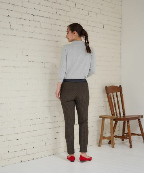 CARA O CRUZ / キャラ・オ・クルス その他パンツ | 【あったか】ウエストゴム千鳥格子柄パンツ | 詳細25