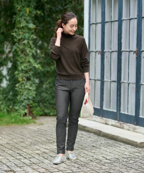 CARA O CRUZ / キャラ・オ・クルス その他パンツ | 【あったか】ウエストゴム千鳥格子柄パンツ | 詳細6