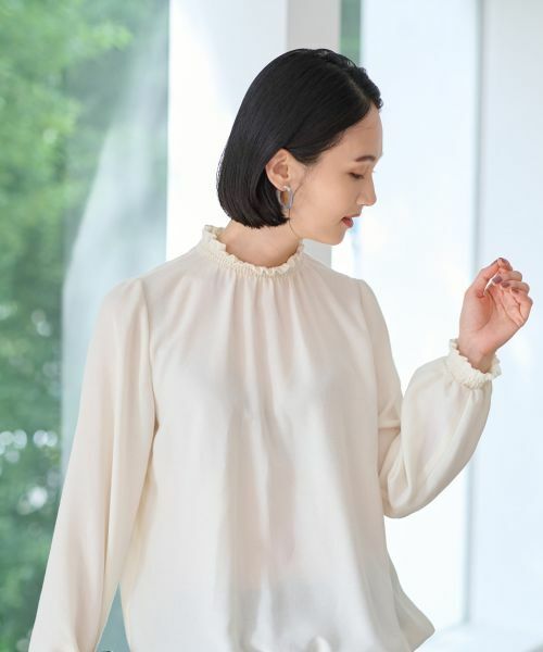 CARA O CRUZ / キャラ・オ・クルス シャツ・ブラウス | 洗える シャーリングブラウス【CoC by CARA O CRUZ】【セレモニー】 | 詳細23