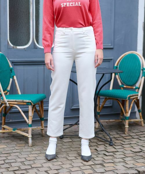 CARA O CRUZ / キャラ・オ・クルス その他パンツ | 【あったか】裏起毛のびのびパンツ【CoC by CARA O CRUZ】【産地ナブル】 | 詳細1