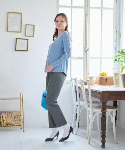 CARA O CRUZ / キャラ・オ・クルス その他パンツ | 【あったか】裏起毛のびのびパンツ【CoC by CARA O CRUZ】【産地ナブル】 | 詳細19