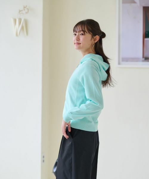 CARA O CRUZ / キャラ・オ・クルス カーディガン・ボレロ | 洗える ニットパーカー | 詳細3