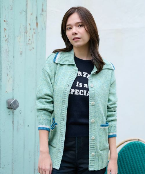 CARA O CRUZ / キャラ・オ・クルス ニット・セーター | ミックスヤーンカーディガン | 詳細2