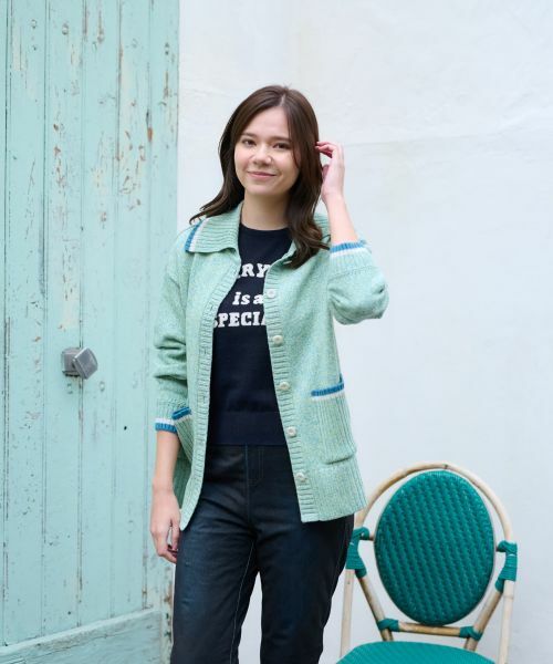 CARA O CRUZ / キャラ・オ・クルス ニット・セーター | ミックスヤーンカーディガン | 詳細3