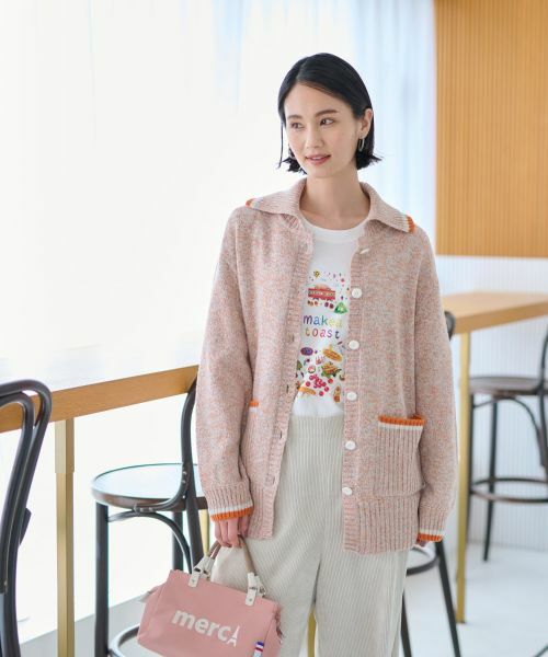 CARA O CRUZ / キャラ・オ・クルス ニット・セーター | ミックスヤーンカーディガン | 詳細6