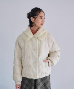 CARA O CRUZ / キャラ・オ・クルス テーラードジャケット | 【防寒】ボア衿中わたジャケット【あったか】