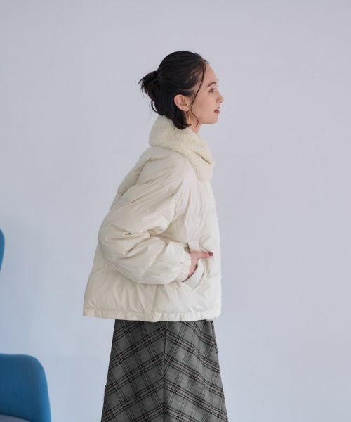 CARA O CRUZ / キャラ・オ・クルス テーラードジャケット | 【防寒】ボア衿中わたジャケット【あったか】 | 詳細10