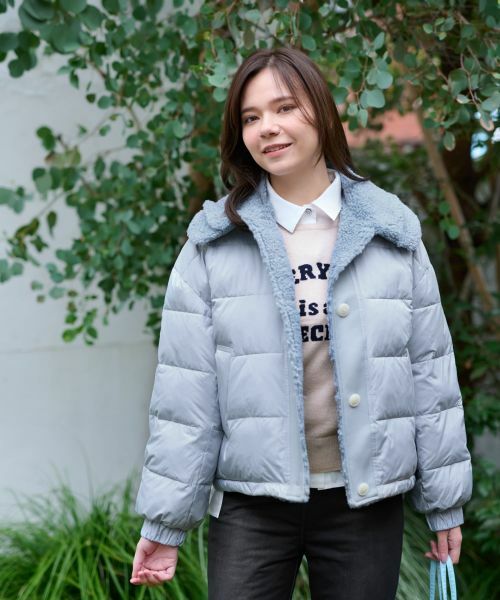 CARA O CRUZ / キャラ・オ・クルス テーラードジャケット | 【防寒】ボア衿中わたジャケット【あったか】 | 詳細2