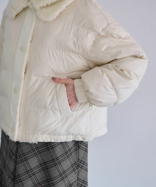 CARA O CRUZ / キャラ・オ・クルス テーラードジャケット | 【防寒】ボア衿中わたジャケット【あったか】 | 詳細27