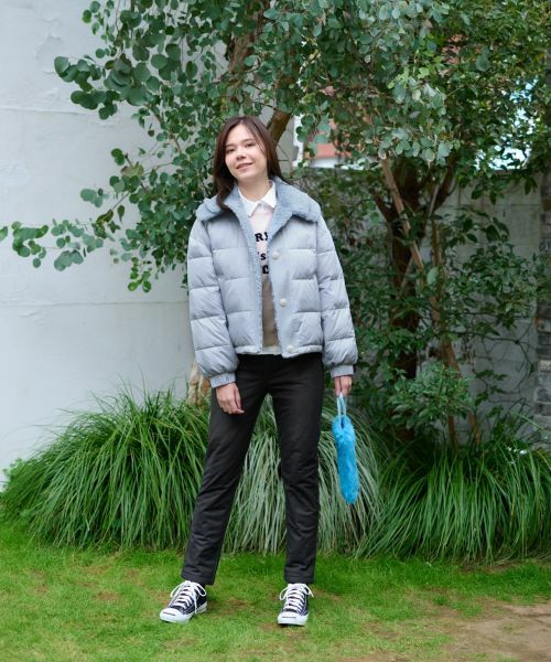 CARA O CRUZ / キャラ・オ・クルス テーラードジャケット | 【防寒】ボア衿中わたジャケット【あったか】 | 詳細3