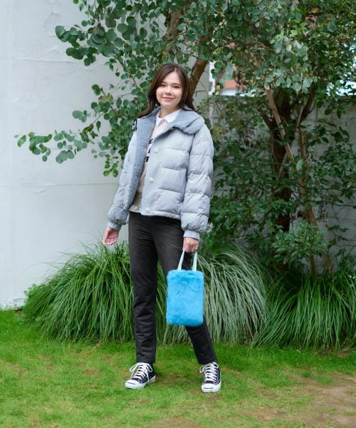 CARA O CRUZ / キャラ・オ・クルス テーラードジャケット | 【防寒】ボア衿中わたジャケット【あったか】 | 詳細5