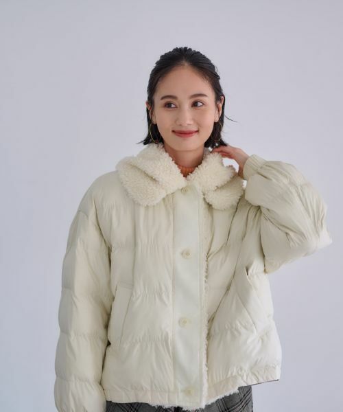 CARA O CRUZ / キャラ・オ・クルス テーラードジャケット | 【防寒】ボア衿中わたジャケット【あったか】 | 詳細6