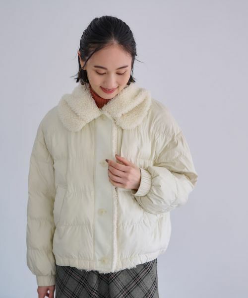 CARA O CRUZ / キャラ・オ・クルス テーラードジャケット | 【防寒】ボア衿中わたジャケット【あったか】 | 詳細7