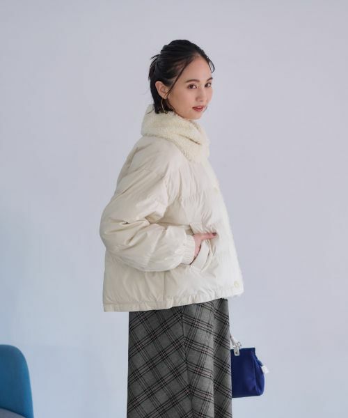 CARA O CRUZ / キャラ・オ・クルス テーラードジャケット | 【防寒】ボア衿中わたジャケット【あったか】 | 詳細9