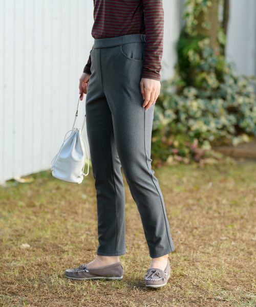 CARA O CRUZ / キャラ・オ・クルス その他パンツ | 【あったか】後ろウエストゴム のびのびパンツ | 詳細1