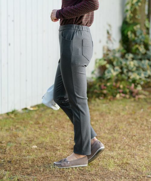 CARA O CRUZ / キャラ・オ・クルス その他パンツ | 【あったか】後ろウエストゴム のびのびパンツ | 詳細2